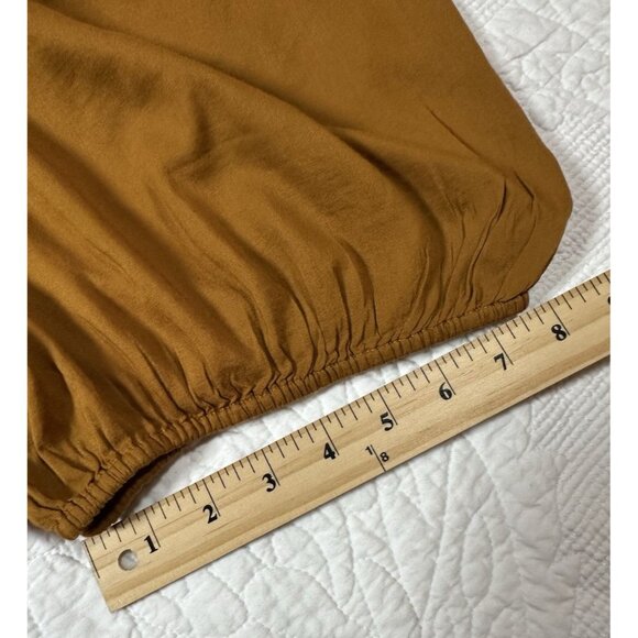 NWT Old Navy Womens Smocked Waist Dress Plus Size 4X Mustard/Chaparral Lined - Picture 7 of 10